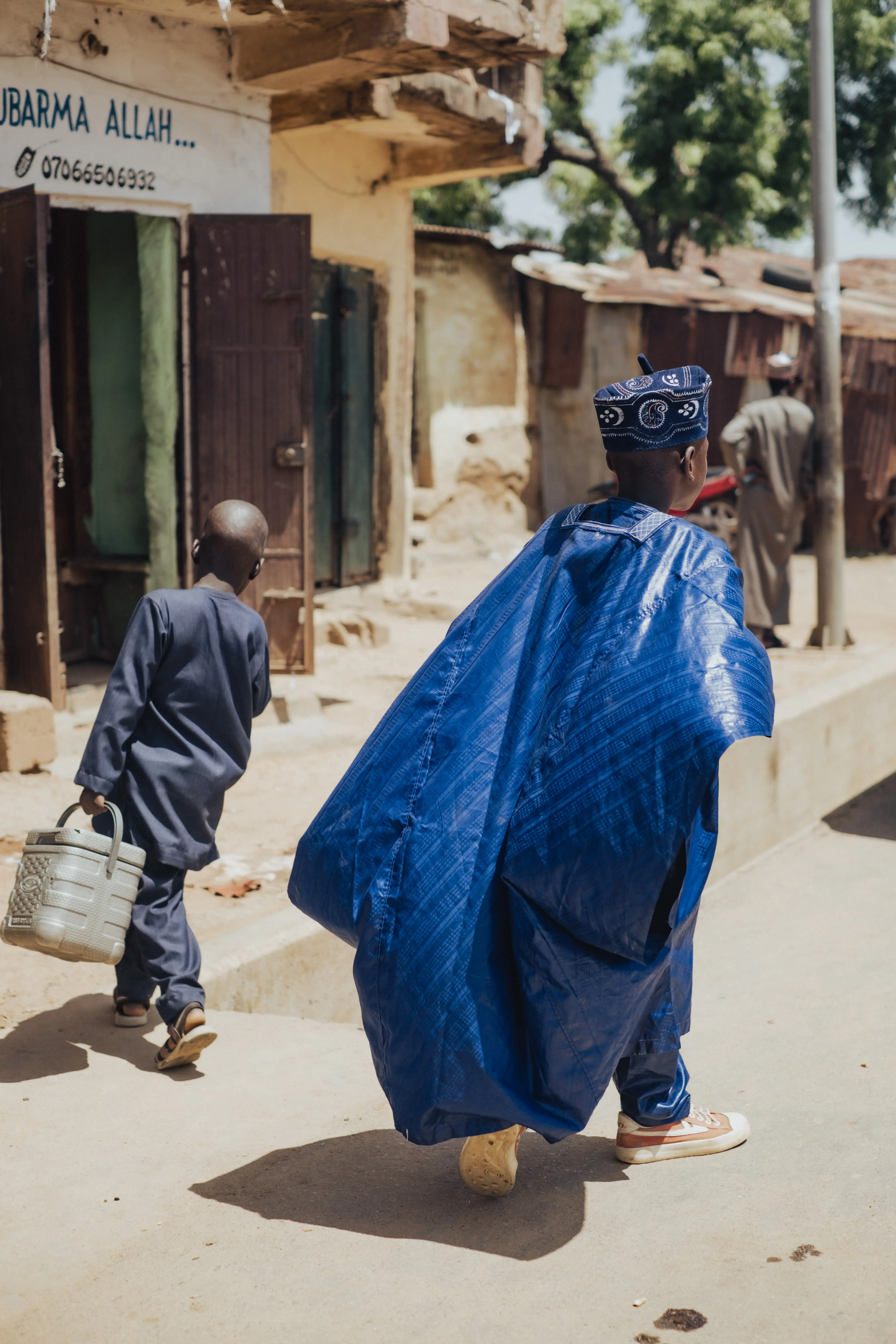 Emir's guards leading riders with ceremonial spears